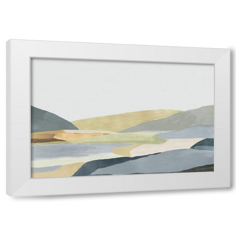 Warm Hills II White Modern Wood Framed Art Print by Reeves, Tom