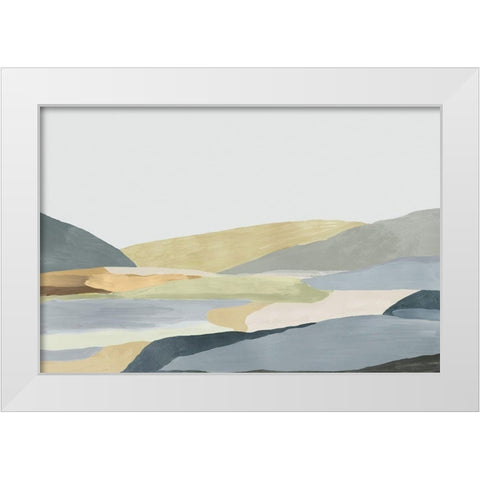 Warm Hills II White Modern Wood Framed Art Print by Reeves, Tom