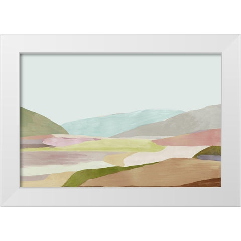 Hills of Light I White Modern Wood Framed Art Print by Reeves, Tom