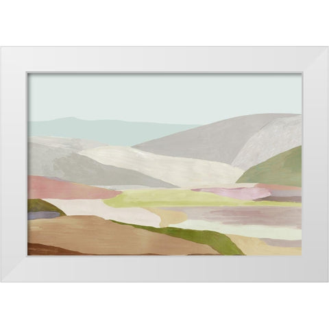 Hills of Light II White Modern Wood Framed Art Print by Reeves, Tom
