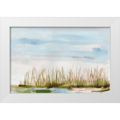 Watercolor Landscape White Modern Wood Framed Art Print by Reeves, Tom