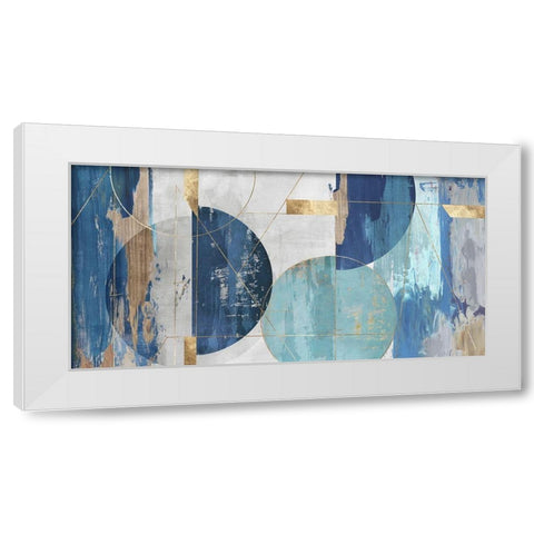 Floating Forms White Modern Wood Framed Art Print by Reeves, Tom