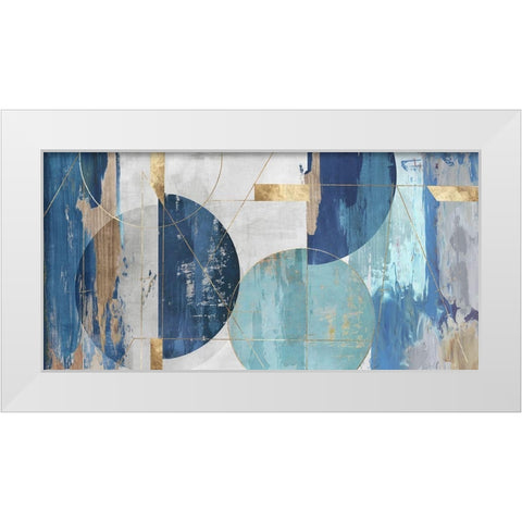 Floating Forms White Modern Wood Framed Art Print by Reeves, Tom