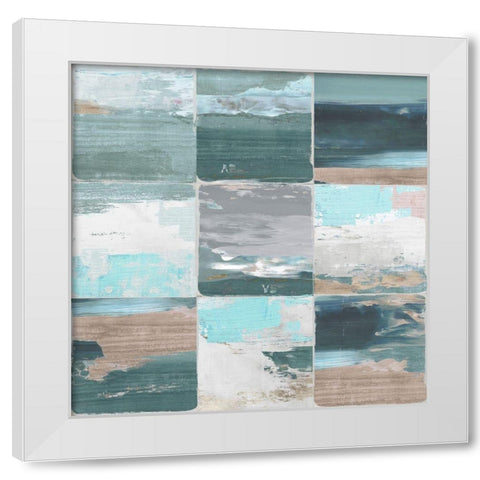 Rustic Mosaic White Modern Wood Framed Art Print by Reeves, Tom