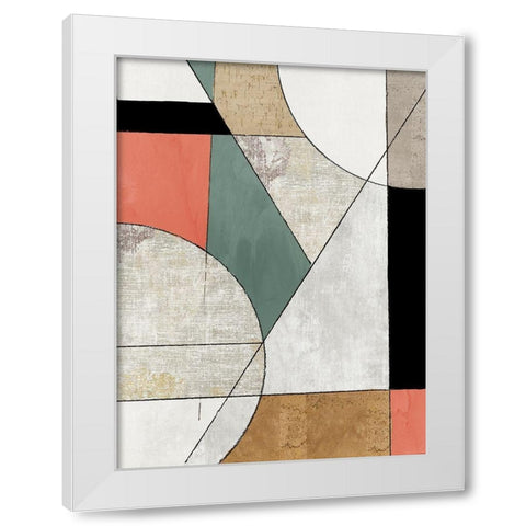 Folding Together II White Modern Wood Framed Art Print by Reeves, Tom