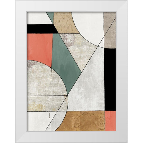 Folding Together II White Modern Wood Framed Art Print by Reeves, Tom