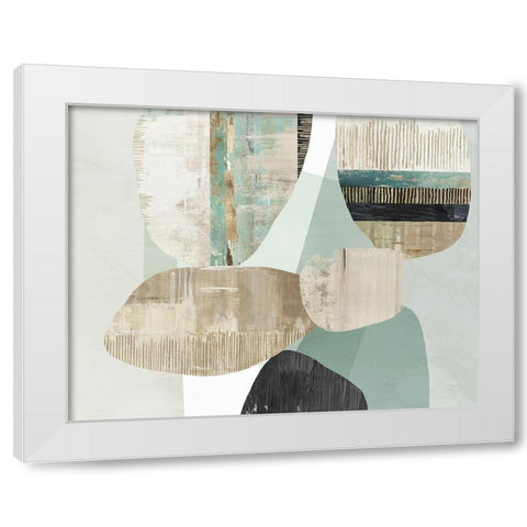 Mixed Celadon  White Modern Wood Framed Art Print by Reeves, Tom