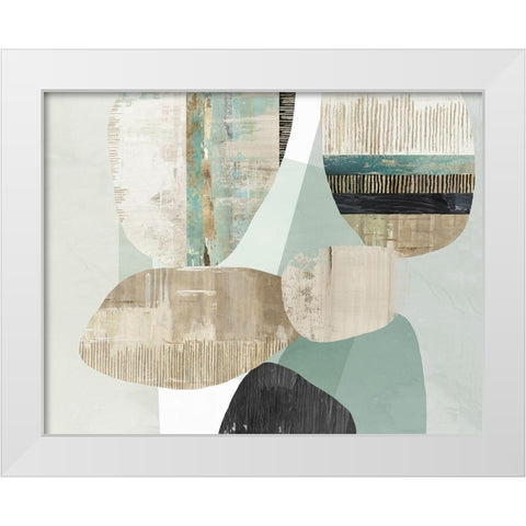 Mixed Celadon  White Modern Wood Framed Art Print by Reeves, Tom