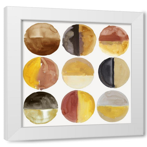 Align Dots II White Modern Wood Framed Art Print by Reeves, Tom