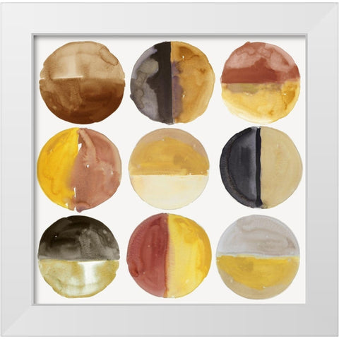Align Dots II White Modern Wood Framed Art Print by Reeves, Tom
