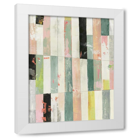Playful Stripes I  White Modern Wood Framed Art Print by Reeves, Tom