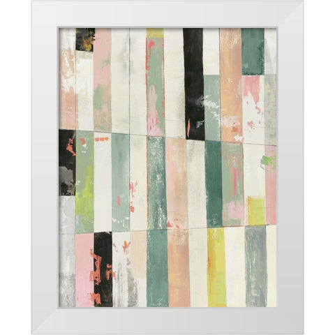 Playful Stripes I  White Modern Wood Framed Art Print by Reeves, Tom