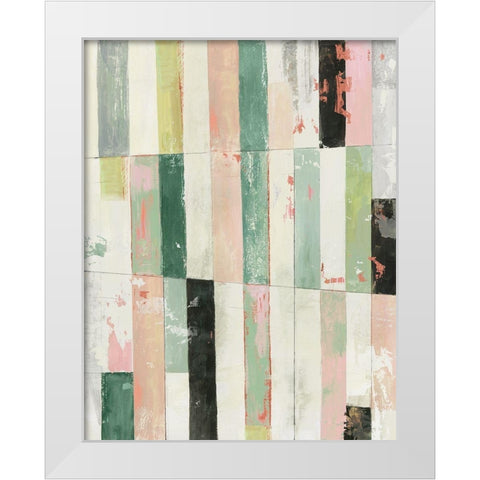Playful Stripes II White Modern Wood Framed Art Print by Reeves, Tom