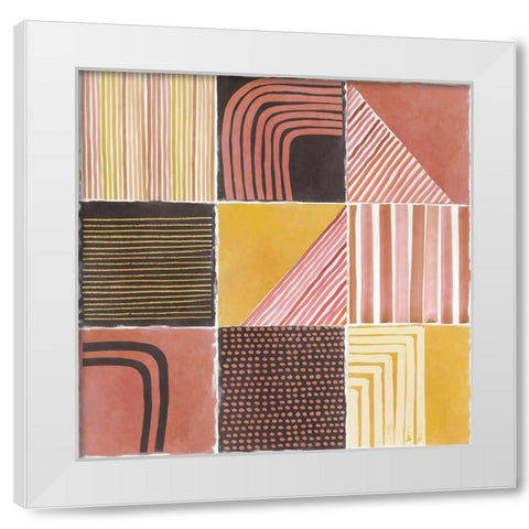 Playful  White Modern Wood Framed Art Print by Reeves, Tom