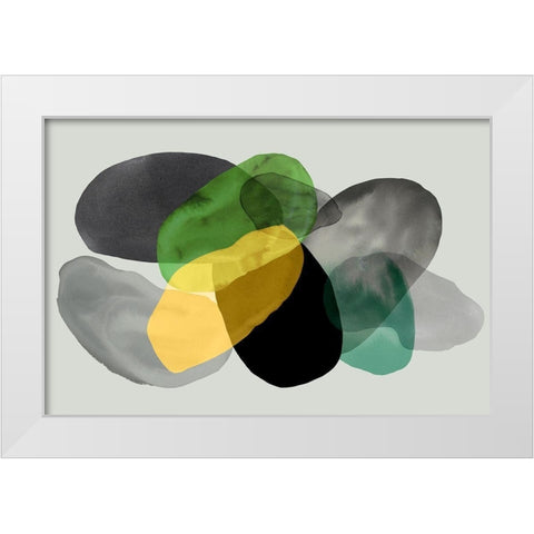 Green Overlay II White Modern Wood Framed Art Print by Reeves, Tom
