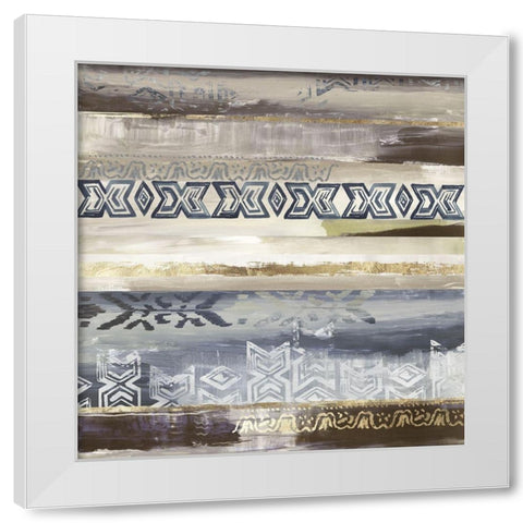 Old Textile II White Modern Wood Framed Art Print by Reeves, Tom