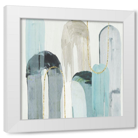 Blue Arches I  White Modern Wood Framed Art Print by Reeves, Tom