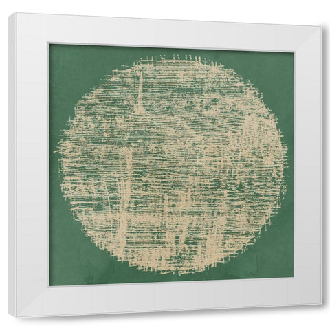 Green Weave I  White Modern Wood Framed Art Print by Reeves, Tom