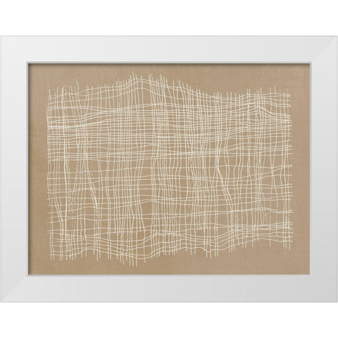 Basket Weave  White Modern Wood Framed Art Print by Reeves, Tom