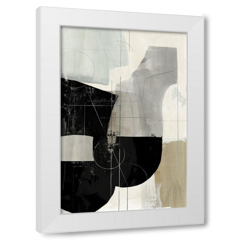 Jet Black I  White Modern Wood Framed Art Print by Reeves, Tom