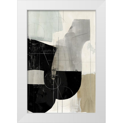 Jet Black I  White Modern Wood Framed Art Print by Reeves, Tom