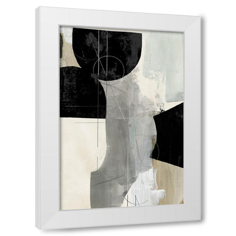 Jet Black II White Modern Wood Framed Art Print by Reeves, Tom