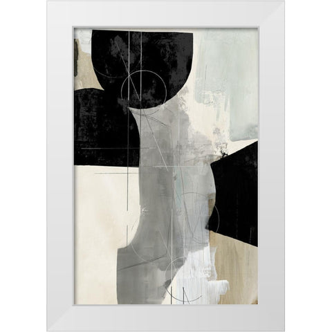 Jet Black II White Modern Wood Framed Art Print by Reeves, Tom