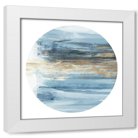 New Blue I  White Modern Wood Framed Art Print by Reeves, Tom