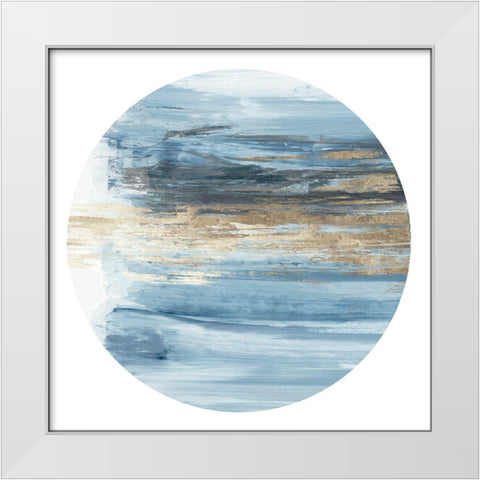 New Blue I  White Modern Wood Framed Art Print by Reeves, Tom