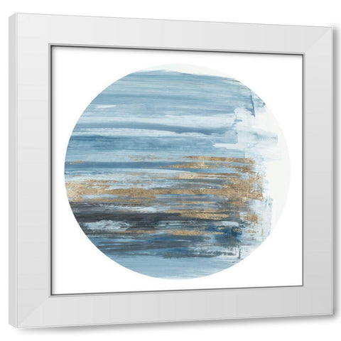 New Blue II White Modern Wood Framed Art Print by Reeves, Tom