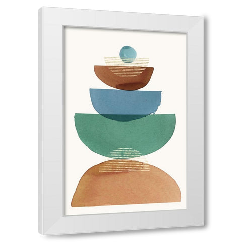 Playful Luna I  White Modern Wood Framed Art Print by Reeves, Tom