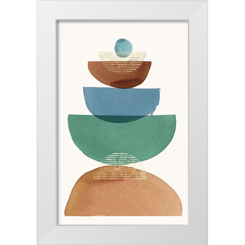 Playful Luna I  White Modern Wood Framed Art Print by Reeves, Tom
