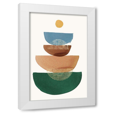 Playful Luna II  White Modern Wood Framed Art Print by Reeves, Tom