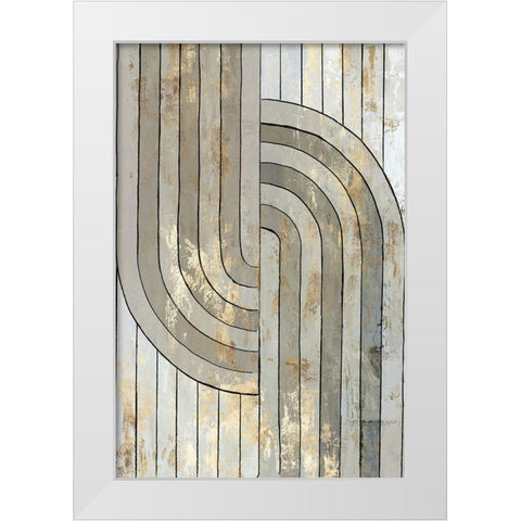 Art Deco Geo I  White Modern Wood Framed Art Print by Reeves, Tom