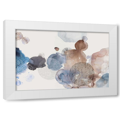 Patterns of Watercolour White Modern Wood Framed Art Print by Reeves, Tom