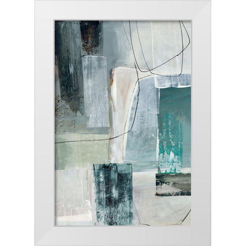 Metamorphosis Blue I White Modern Wood Framed Art Print by Reeves, Tom