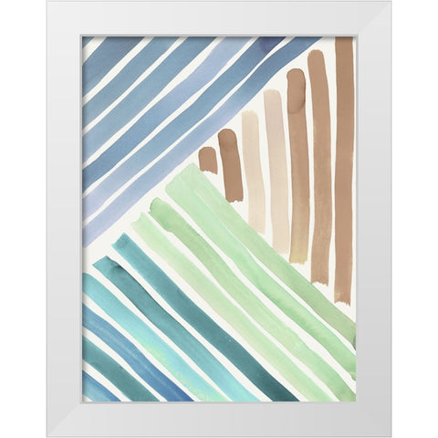 Spectral Symphony II White Modern Wood Framed Art Print by Reeves, Tom
