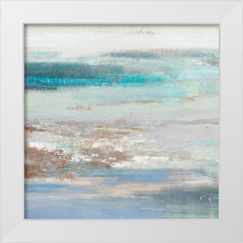 Cabana Waves I White Modern Wood Framed Art Print by Reeves, Tom