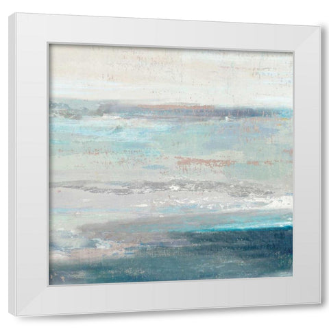 Cabana Waves II White Modern Wood Framed Art Print by Reeves, Tom