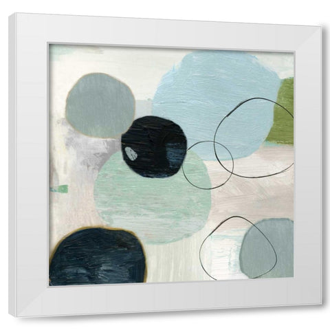 Soft Circle I White Modern Wood Framed Art Print by Reeves, Tom