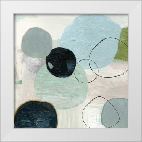 Soft Circle I White Modern Wood Framed Art Print by Reeves, Tom