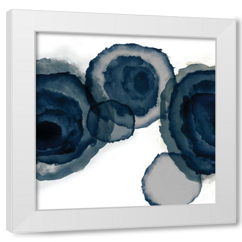 Blotted Ink II  White Modern Wood Framed Art Print by Reeves, Tom