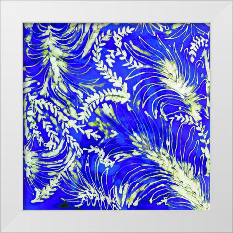 Palm Patterns I White Modern Wood Framed Art Print by Gandhi, Ritika