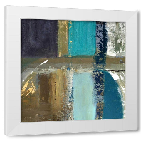 Indigo Equation II White Modern Wood Framed Art Print by Palmer, Ruth