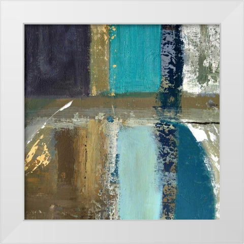 Indigo Equation II White Modern Wood Framed Art Print by Palmer, Ruth