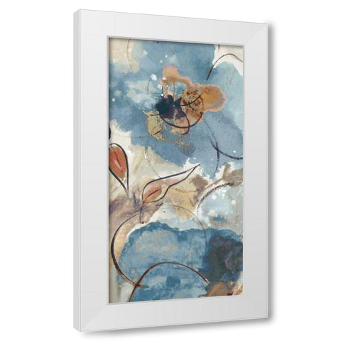Softly Blushing I White Modern Wood Framed Art Print by Palmer, Ruther
