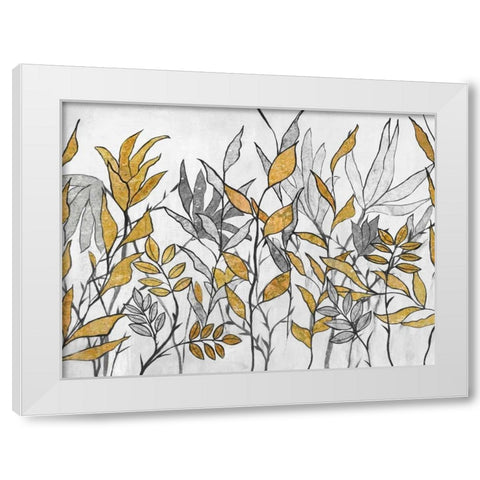 Seedlings I White Modern Wood Framed Art Print by Palmer, Ruther
