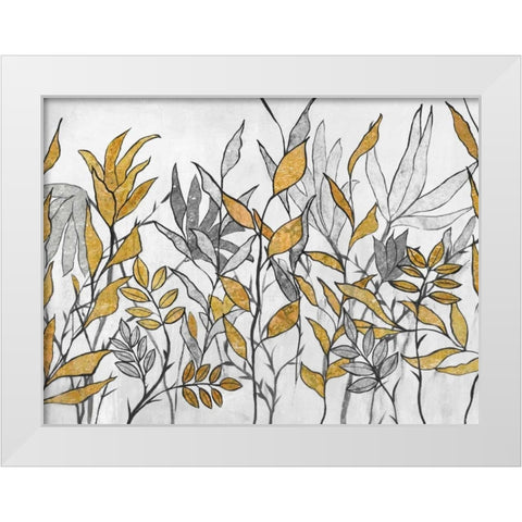 Seedlings I White Modern Wood Framed Art Print by Palmer, Ruther