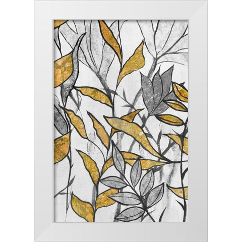 Seedlings III White Modern Wood Framed Art Print by Palmer, Ruther