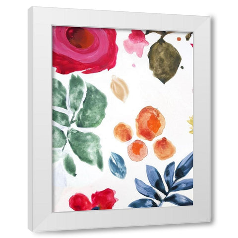 Voice of Flowers I White Modern Wood Framed Art Print by Palmer, Ruth